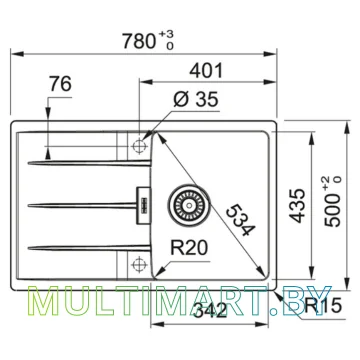 Кухонная мойка Franke Centro CNG 611/211-78 Fragranite 114.0639.688 (серый) картинка 2